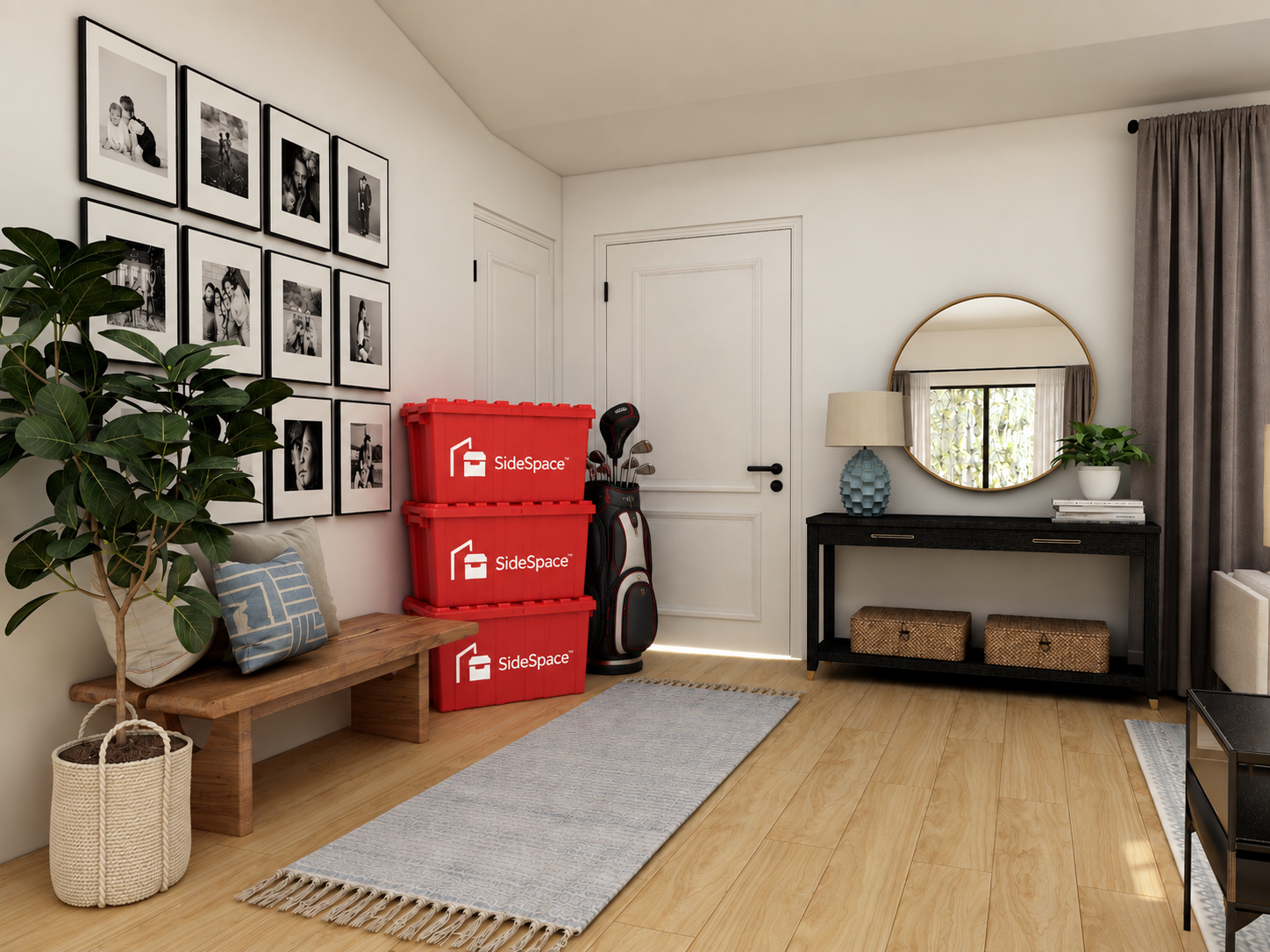 Modern apartment entryway