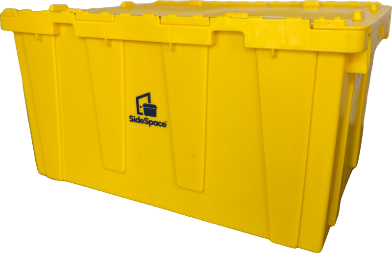 A yellow SideSpace bin